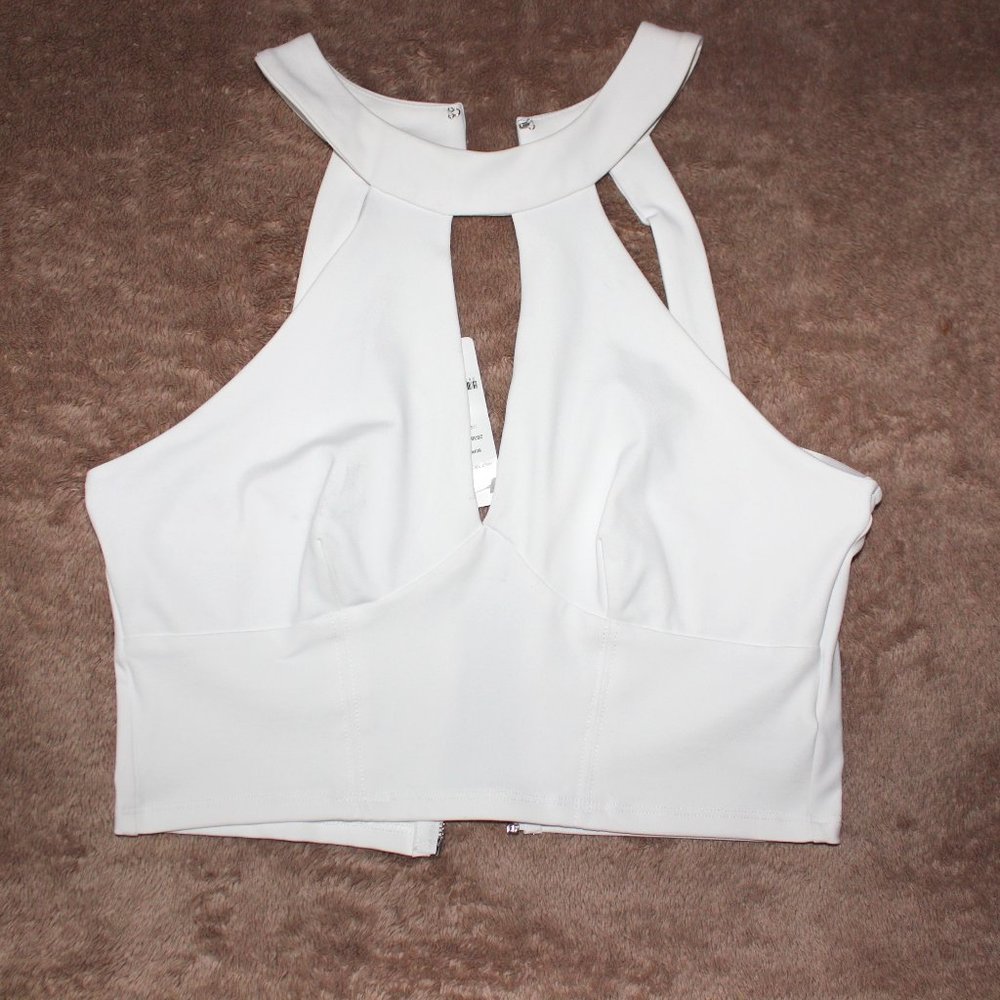 Plunge Halter Crop Top